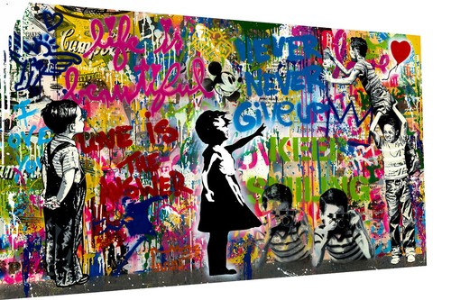 Leinwand bilder never give - never, up