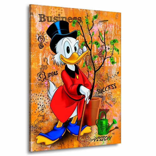 Leinwandbild dagobert duck pop - leinwandbild,
