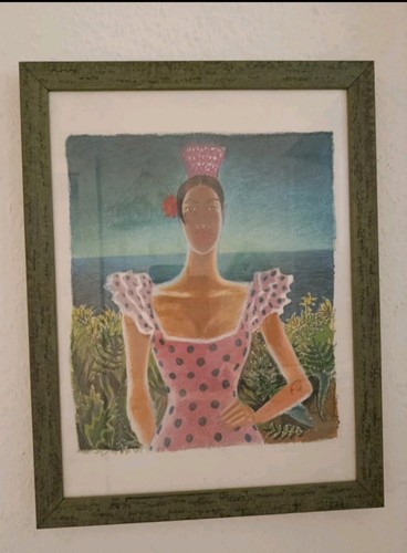 Gerahmtes bild frau gemälde - gerahmtes,