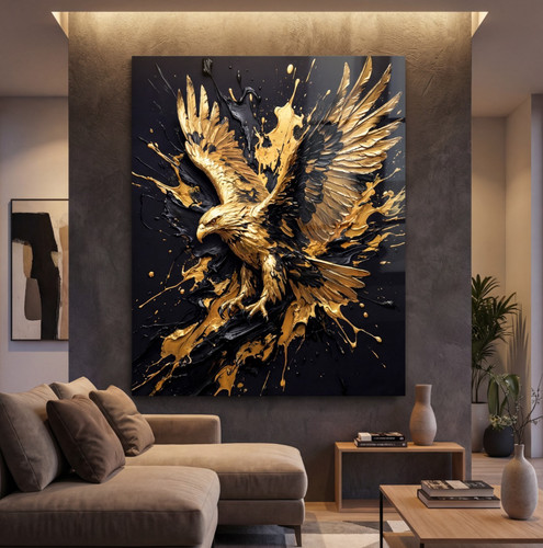 Abstrakter adler goldkunst - abstrakter,