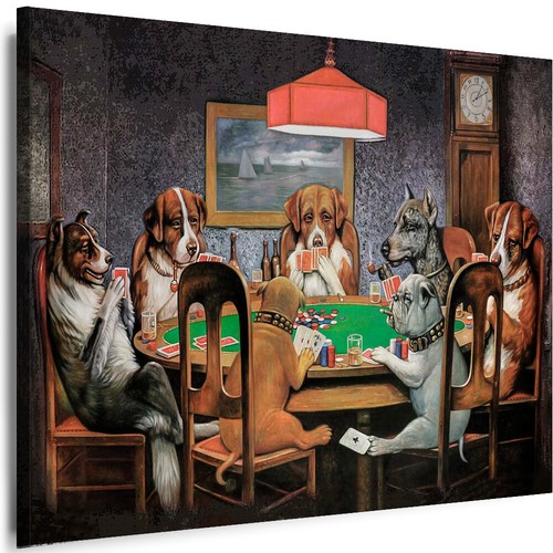 Wandbilder hunde poker spielen - poker,