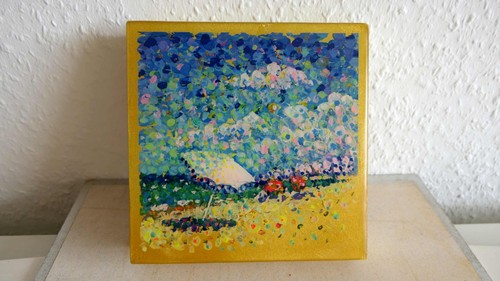 Original acryl gemälde - acryl, strand