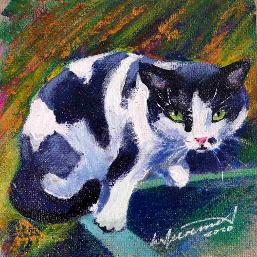 Original acryl gemälde katze - original,