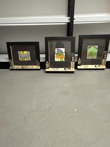Gerahmte bilder abstrakte - 3x,