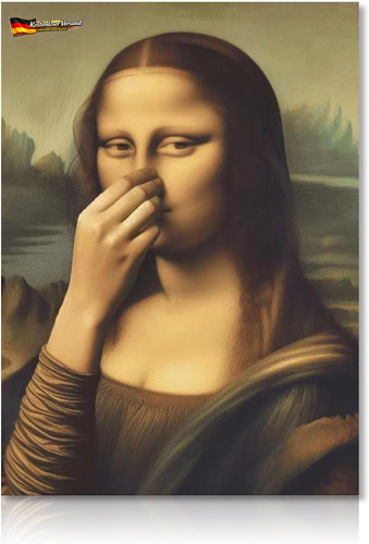 Lustiges wandbild mona lisa - wandbild,