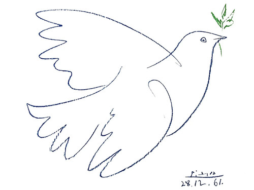 Colombe bleue pablo picasso - colombe,